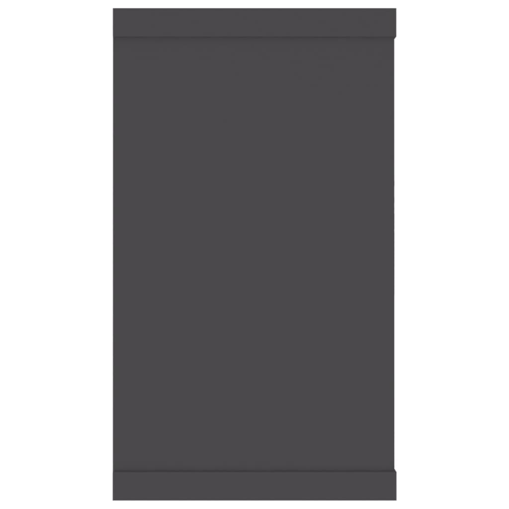 Cube shelves 2 pcs. Grey 80x15x26.5 cm wood-based material
