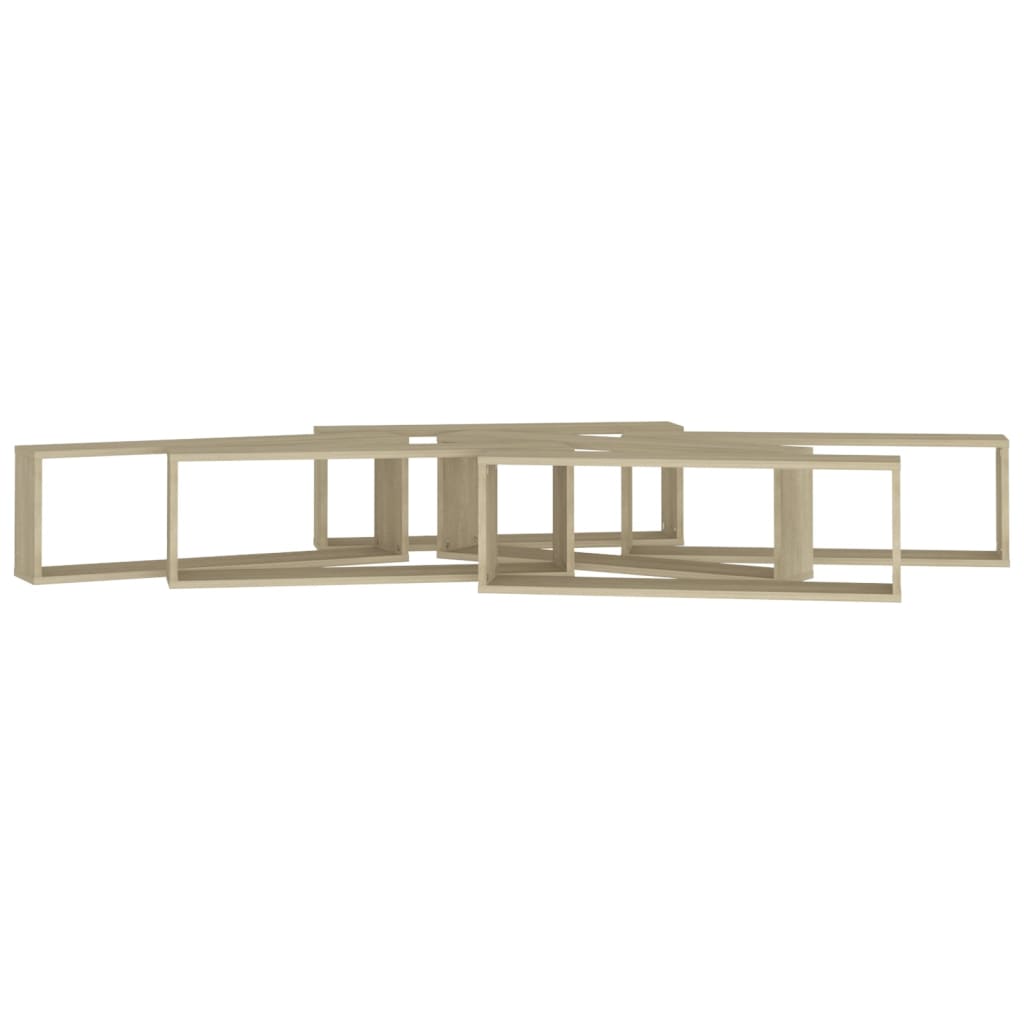 Étagères cubiques, 6 pièces, chêne Sonoma, 80 x 15 x 26,5 cm, matériau bois