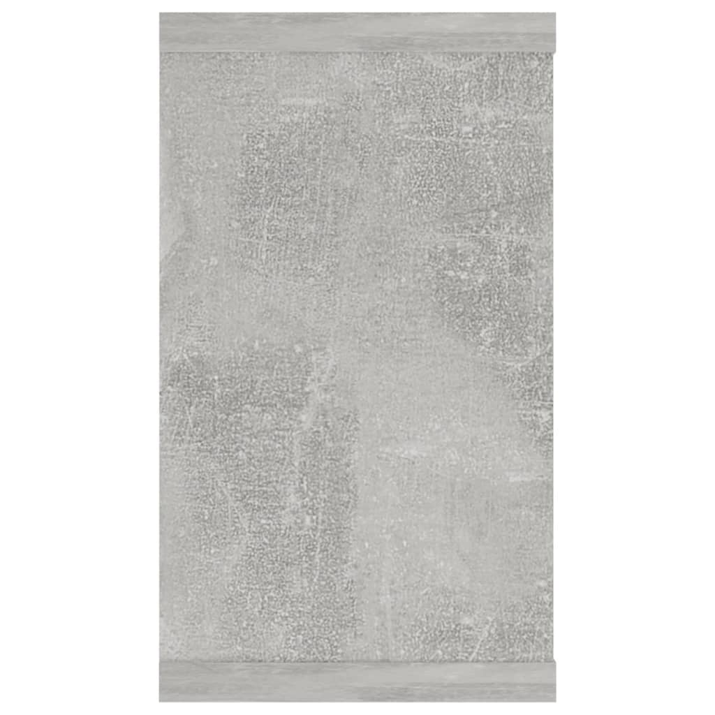 Étagères cubiques, lot de 6, gris béton, 80 x 15 x 26,5 cm, en bois