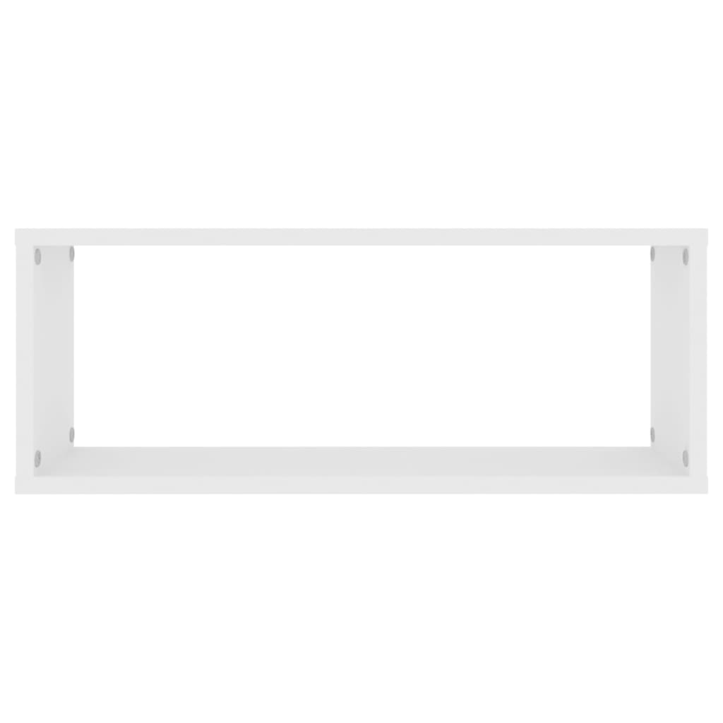 Cube shelves 4 pcs. White 60x15x23 cm wood material