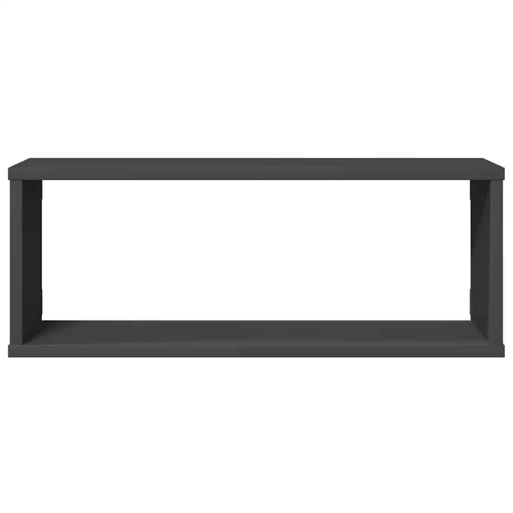 Würfelregale 4 Stk. Grau 60x15x23 cm Holzwerkstoff
