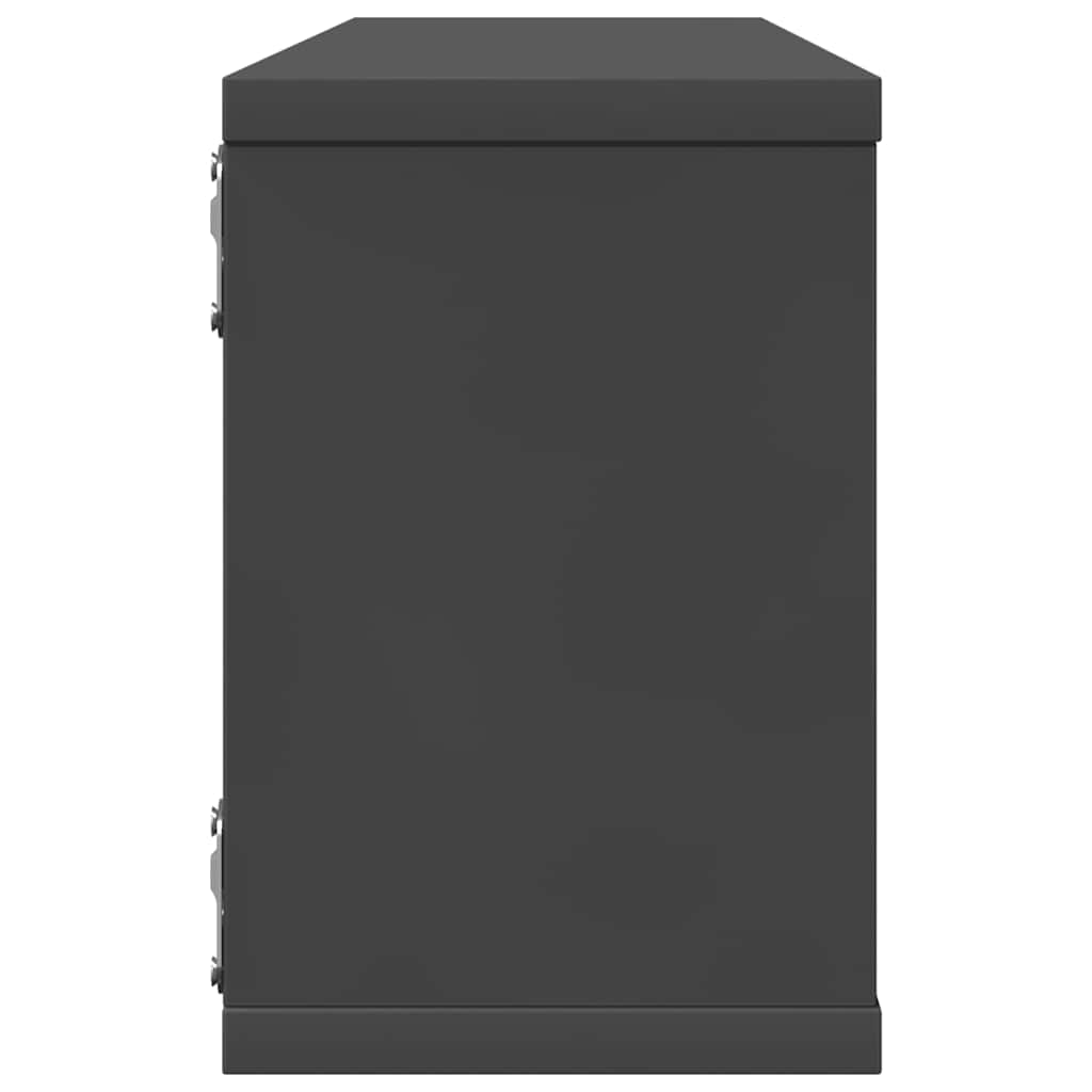 Würfelregale 4 Stk. Grau 60x15x23 cm Holzwerkstoff