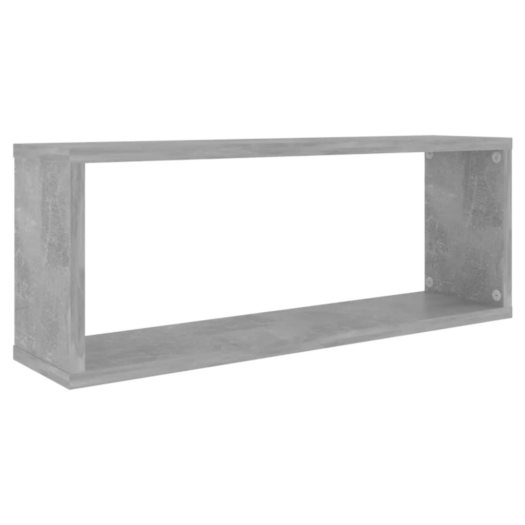Cube shelves 4 pcs. Concrete grey 60x15x23 cm wood material