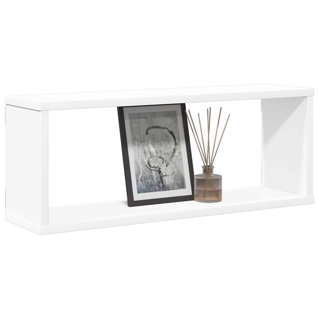 Würfelregale 4Stk. Weiß & Sonoma-Eiche 60x15x23cm Holzwerkstoff
