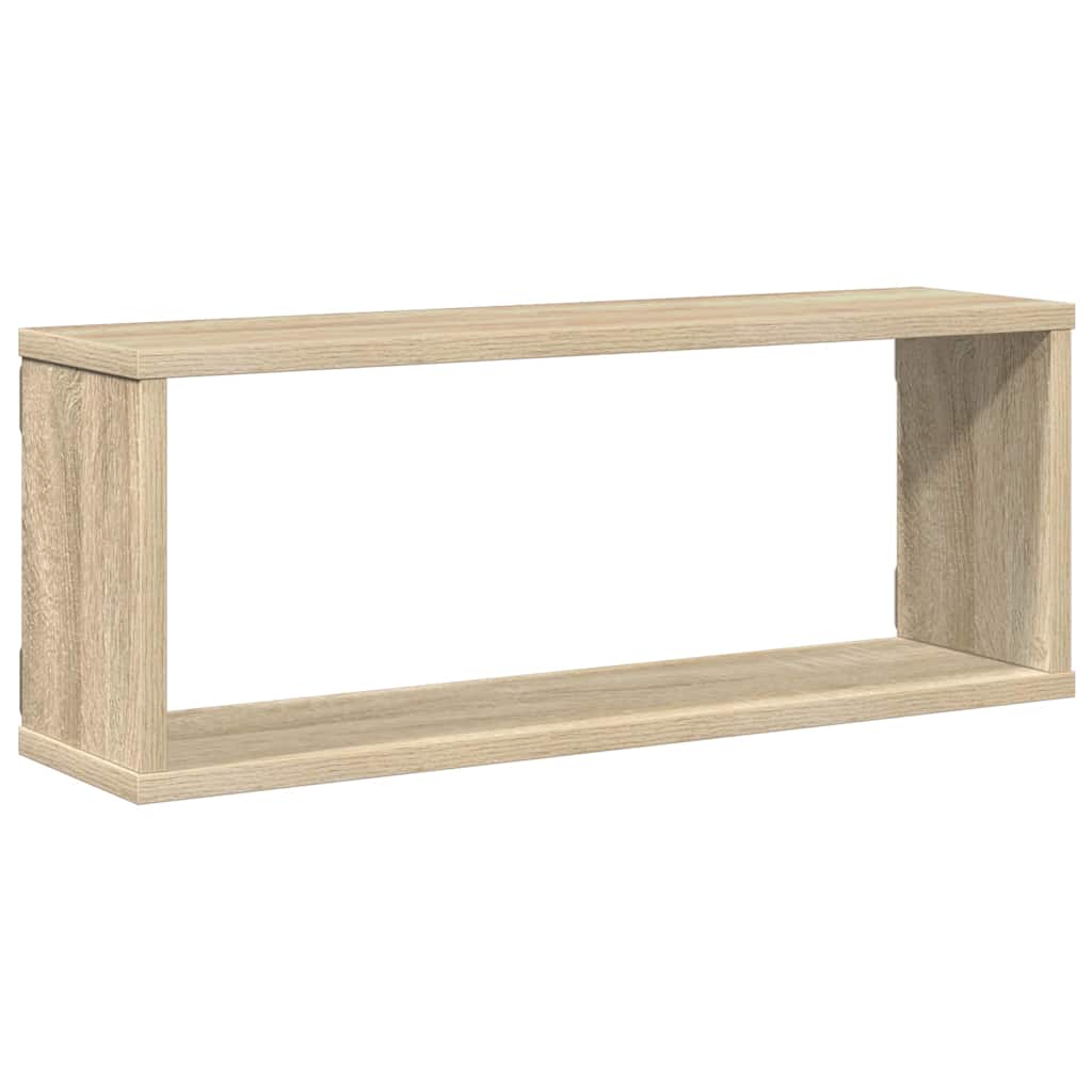 Würfelregale 4Stk. Weiß & Sonoma-Eiche 60x15x23cm Holzwerkstoff