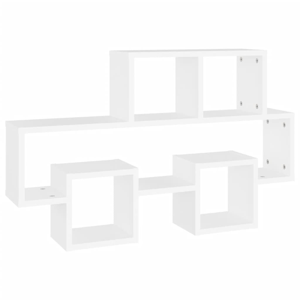 Wall shelf in car shape white 82x15x51 cm wood material