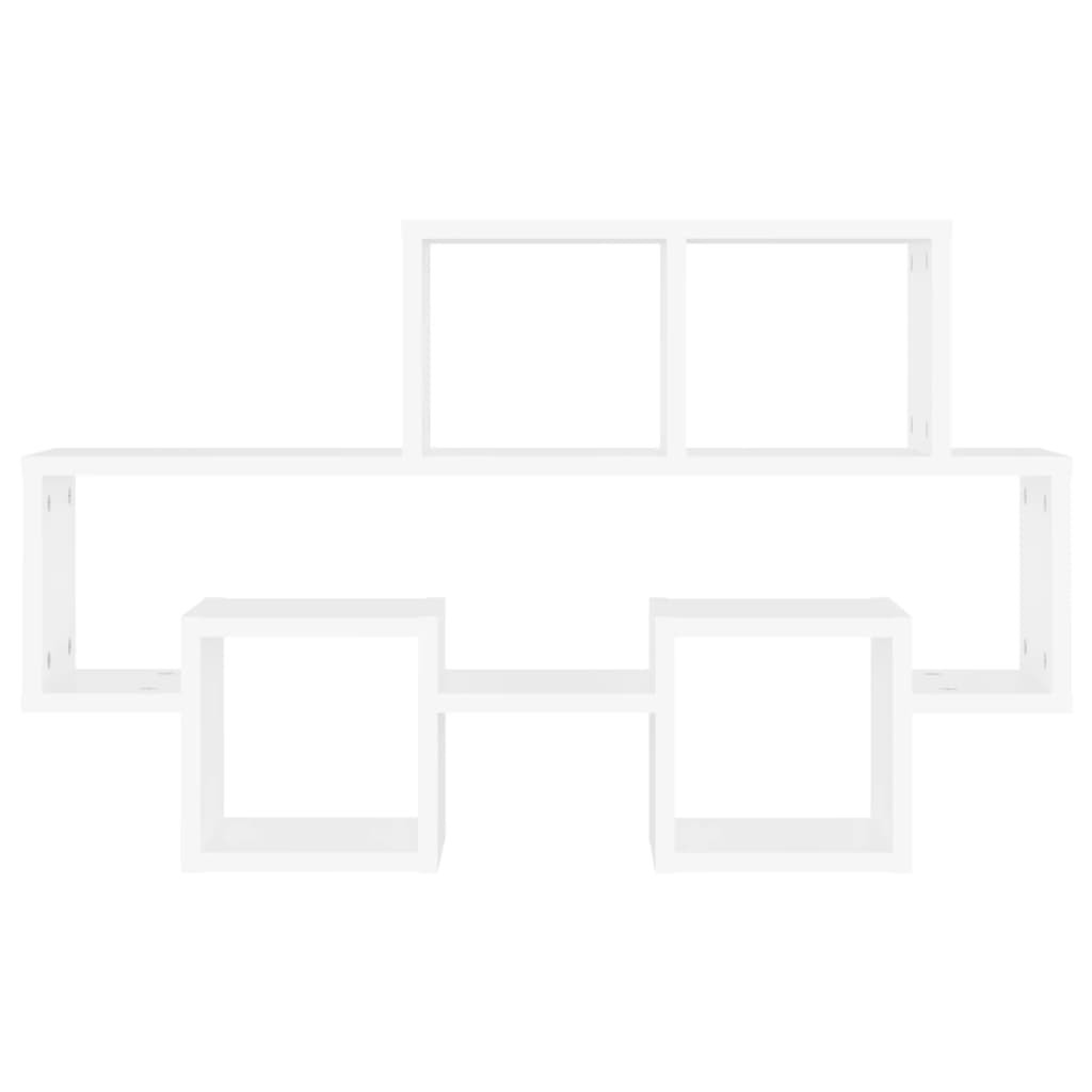 Wall shelf in car shape white 82x15x51 cm wood material