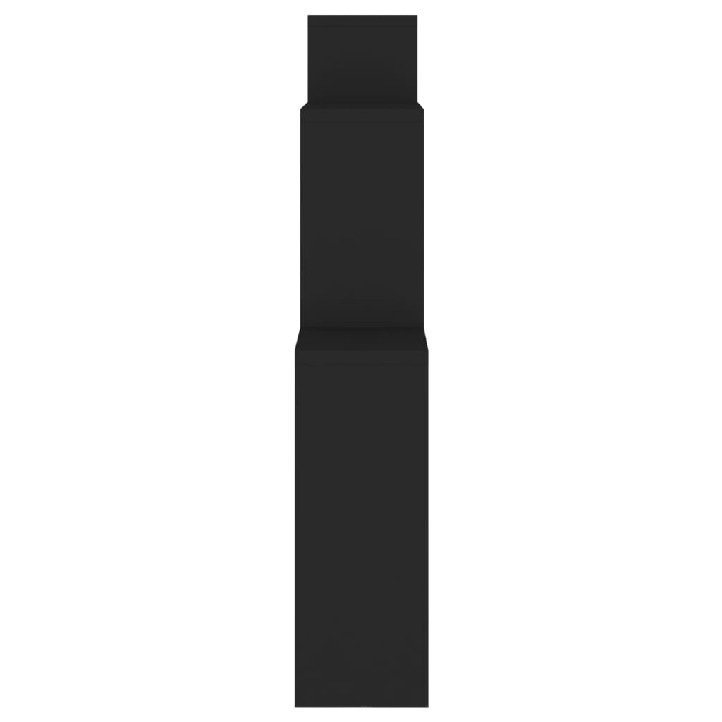 Étagère cube noire 80x15x78,5 cm en bois