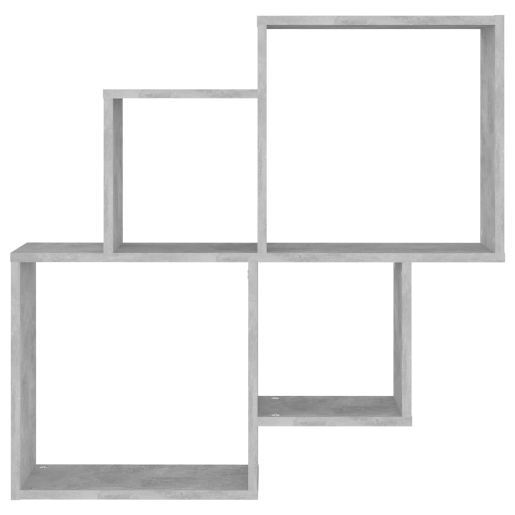 Cube Shelf Concrete Grey 80x15x78.5 cm Wood Material
