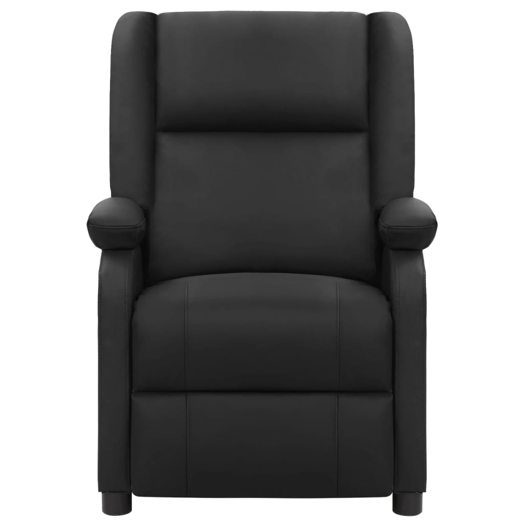 Relaxsessel Schwarz Echtleder
