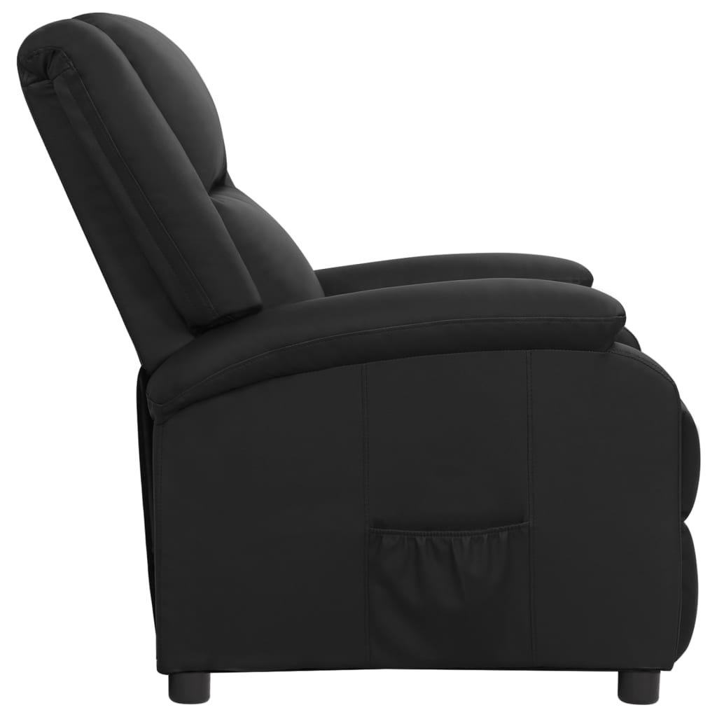 Relaxsessel Schwarz Echtleder