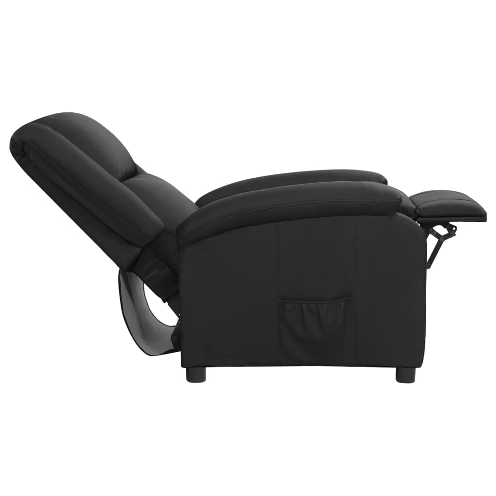 Relaxsessel Schwarz Echtleder