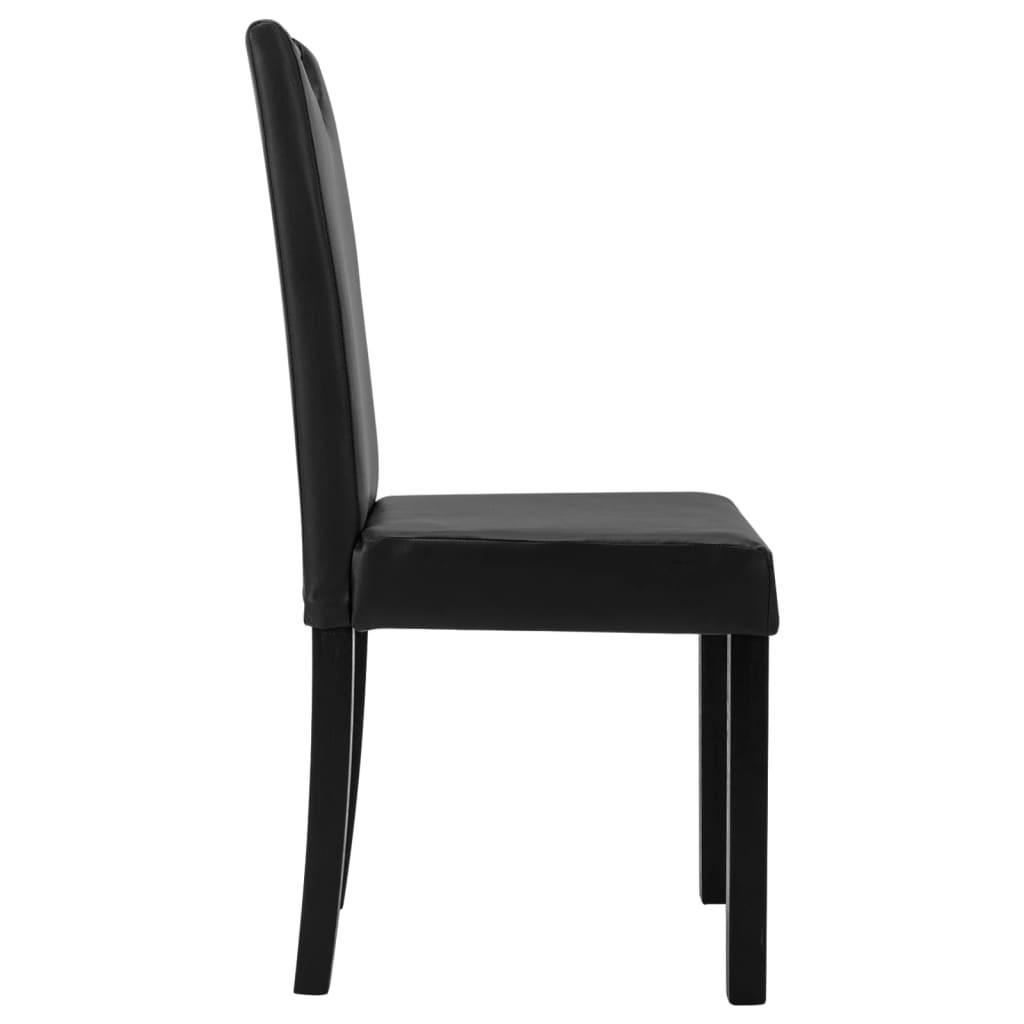 Esszimmerstühle 4 Stk. Schwarz Kunstleder