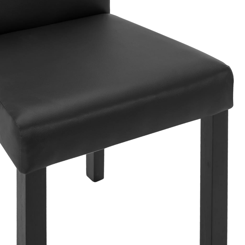 Esszimmerstühle 4 Stk. Schwarz Kunstleder