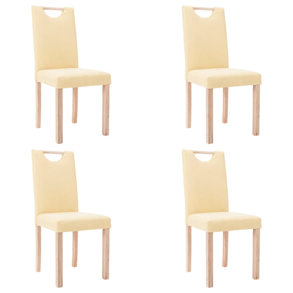 Esszimmerstühle 4 Stk. Creme Stoff