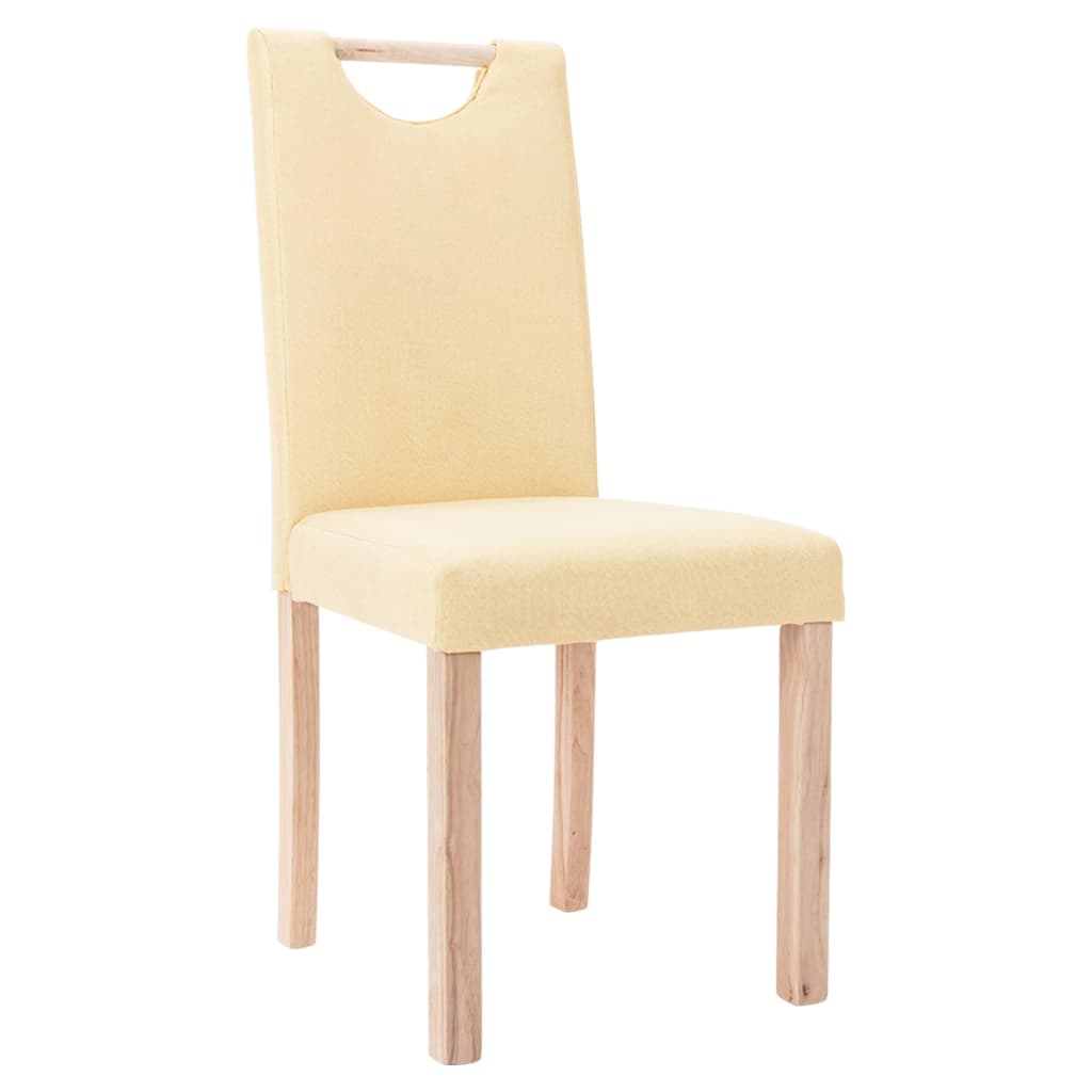 Esszimmerstühle 4 Stk. Creme Stoff