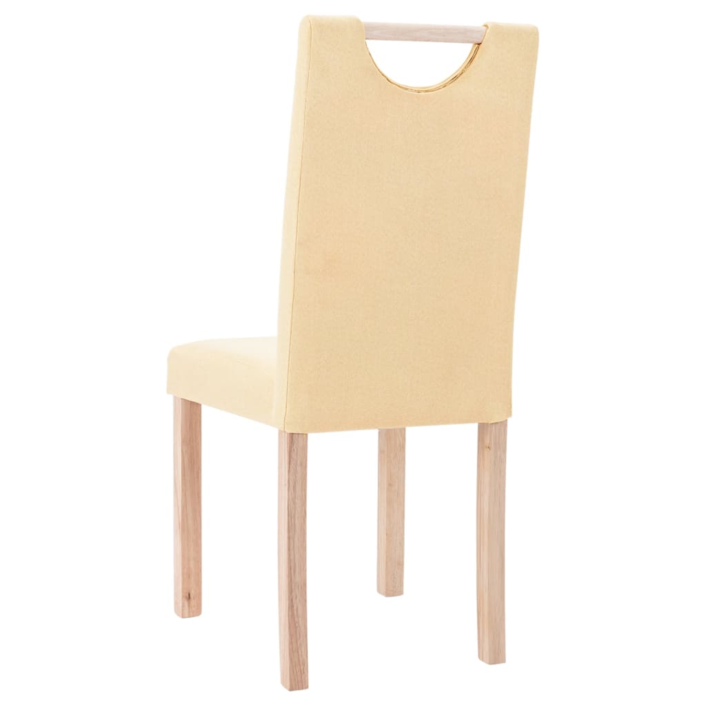 Esszimmerstühle 4 Stk. Creme Stoff
