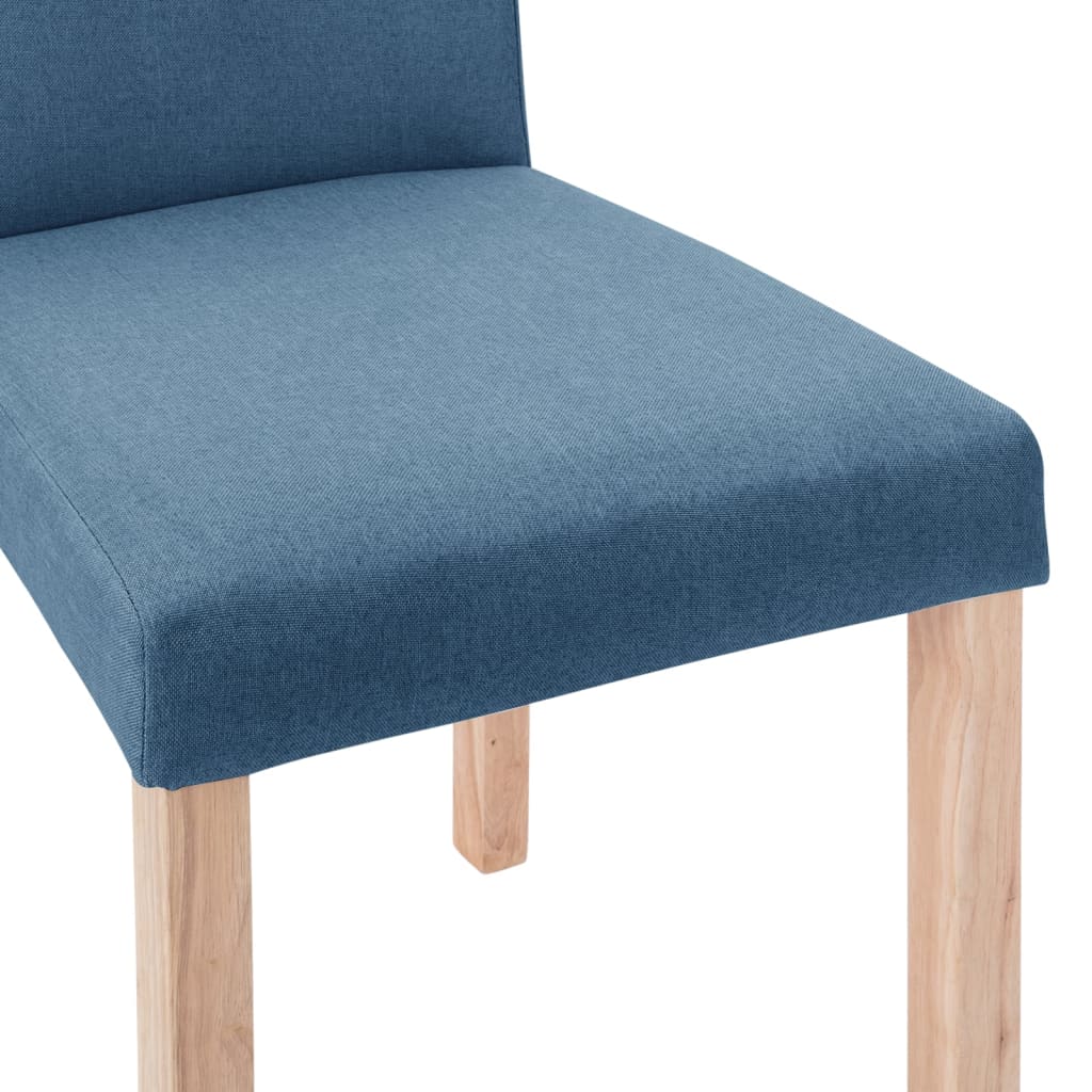 Esszimmerstühle 4 Stk. Blau Stoff