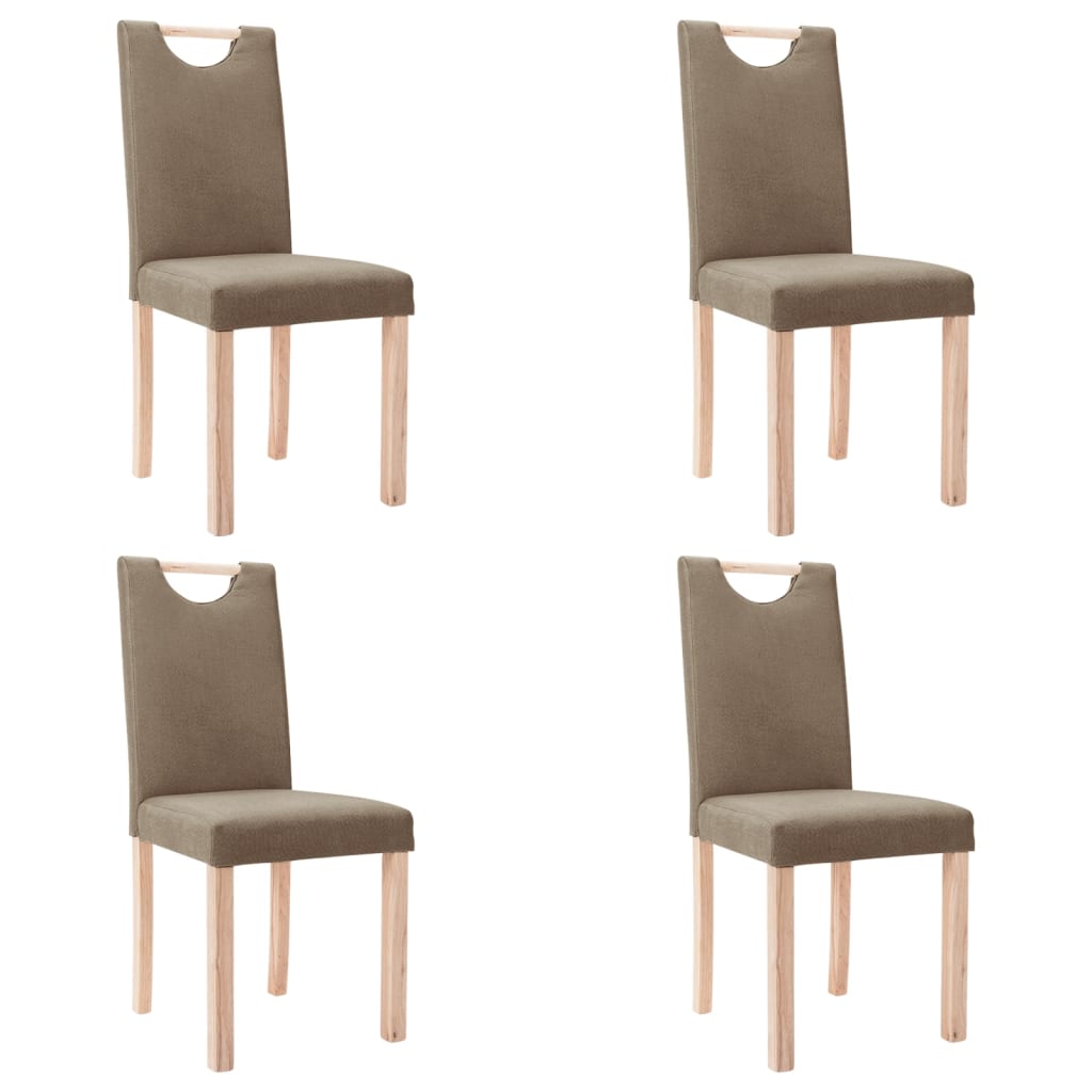 Esszimmerstühle 4 Stk. Taupe Stoff