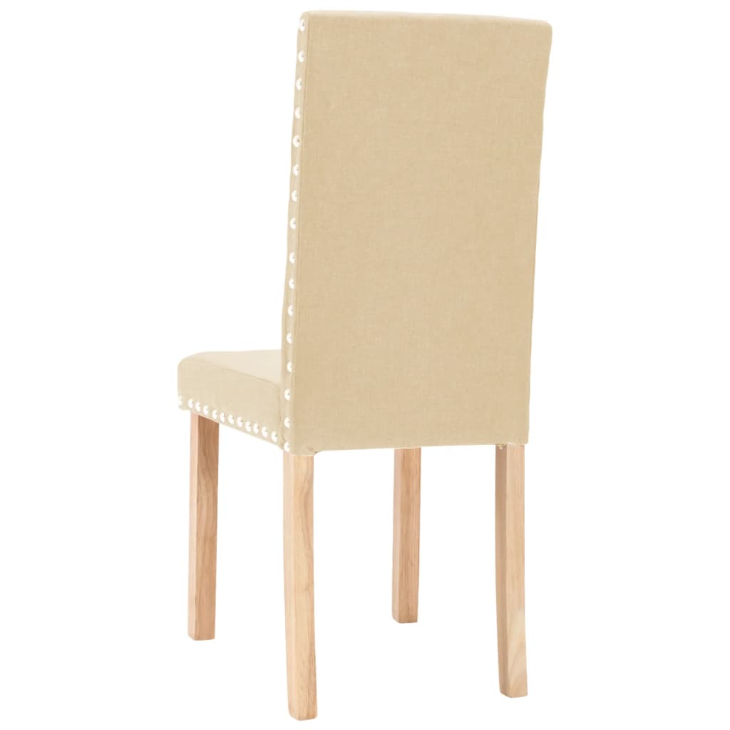 Esszimmerstühle 4 Stk. Creme Stoff