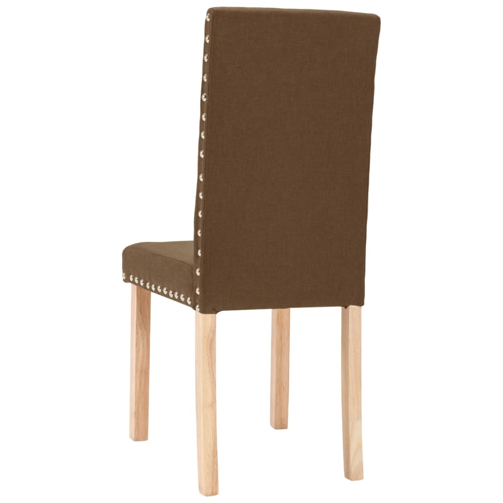 Esszimmerstühle 4 Stk. Braun Stoff