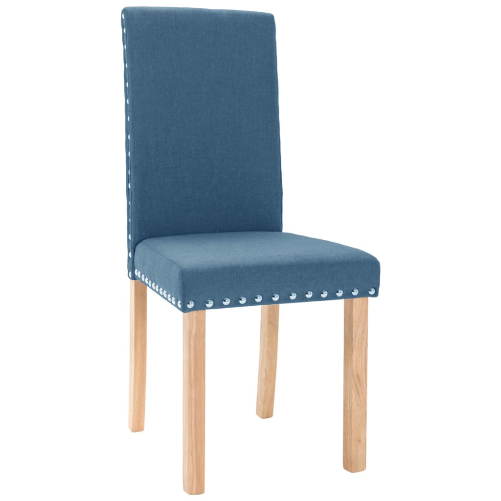 Esszimmerstühle 4 Stk. Blau Stoff