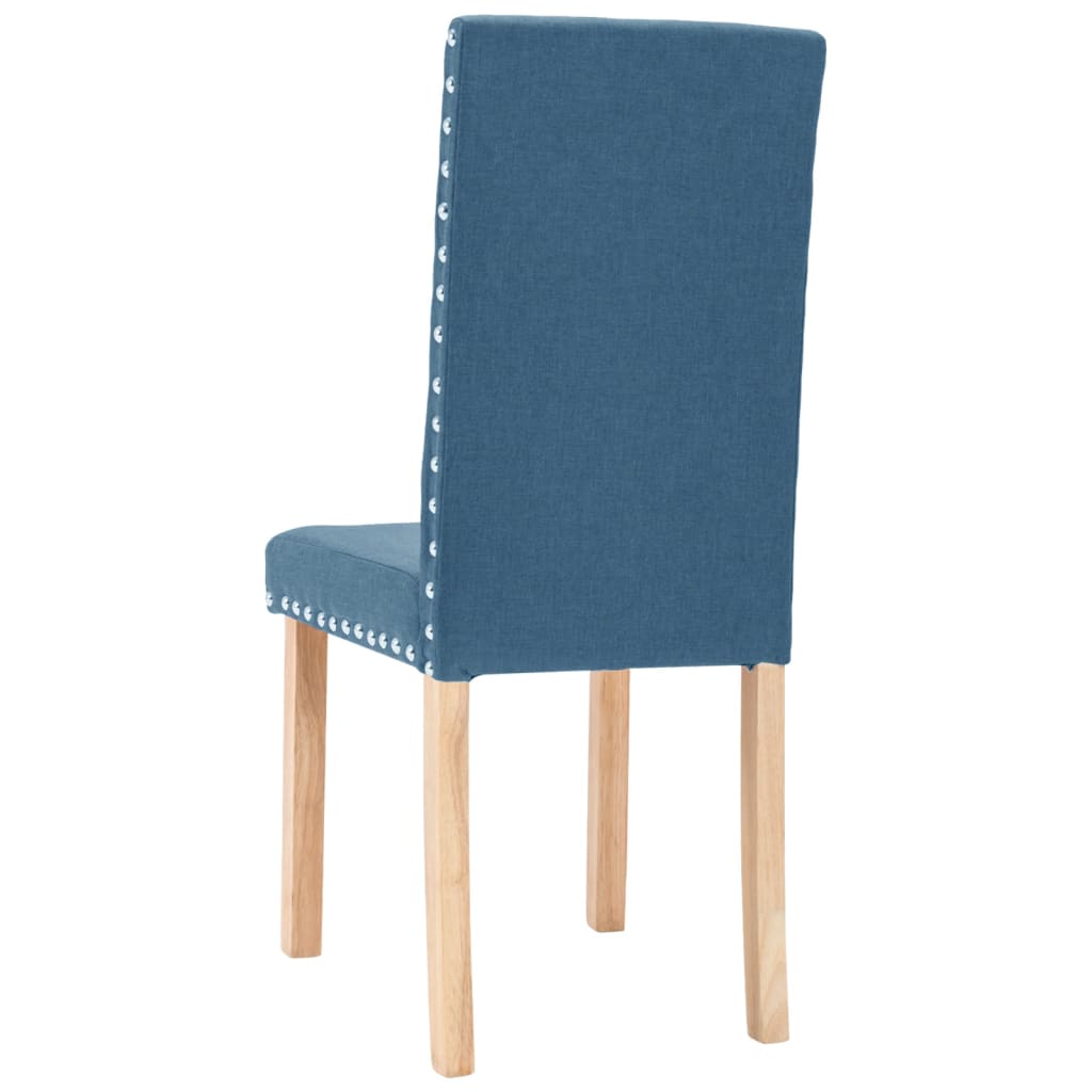 Esszimmerstühle 4 Stk. Blau Stoff