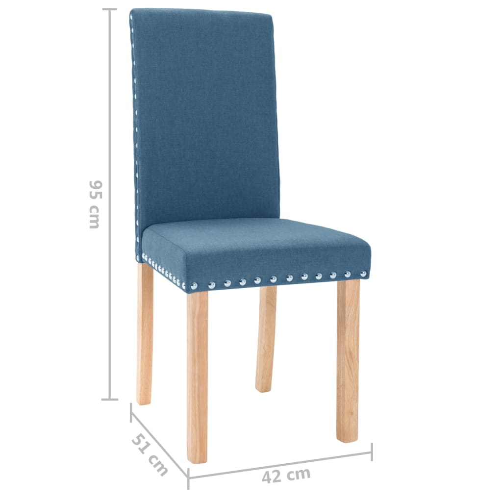 Esszimmerstühle 4 Stk. Blau Stoff