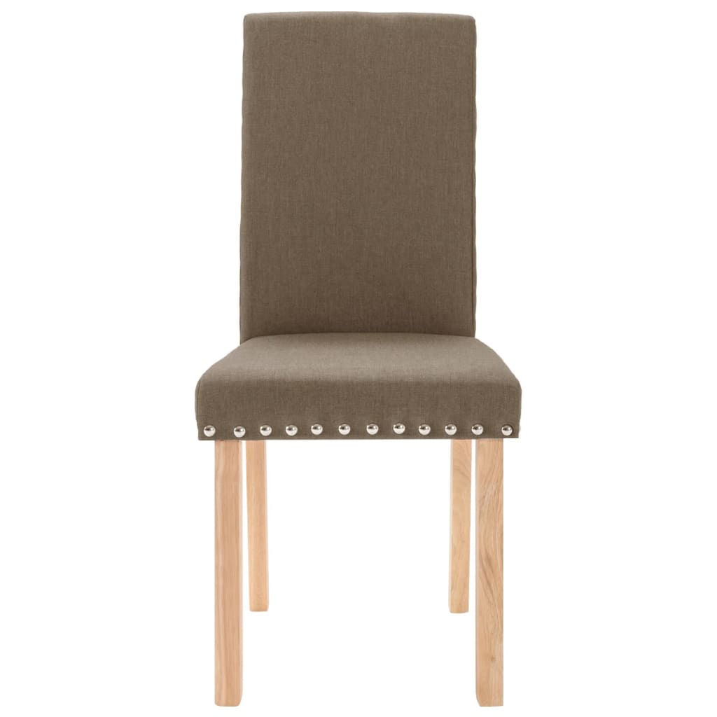 Esszimmerstühle 2 Stk. Taupe Stoff