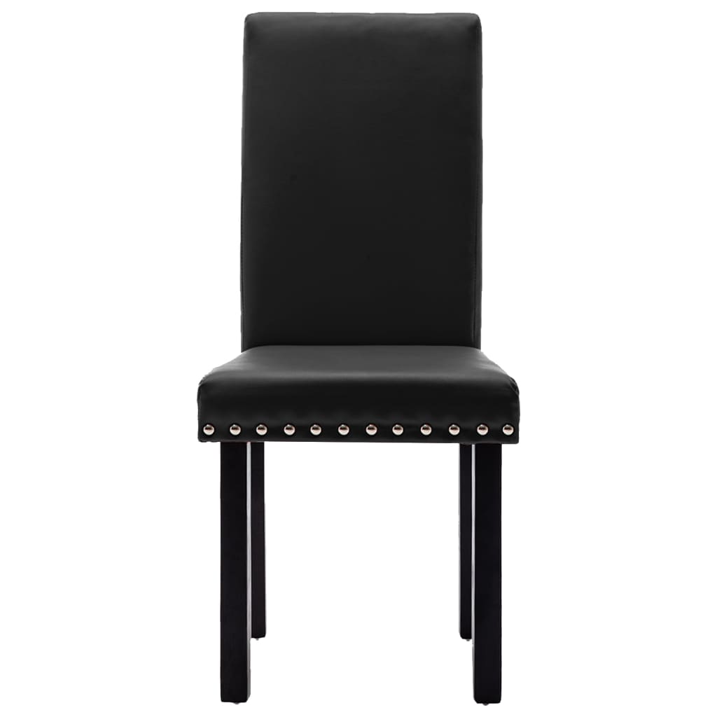 Esszimmerstühle 4 Stk. Schwarz PVC