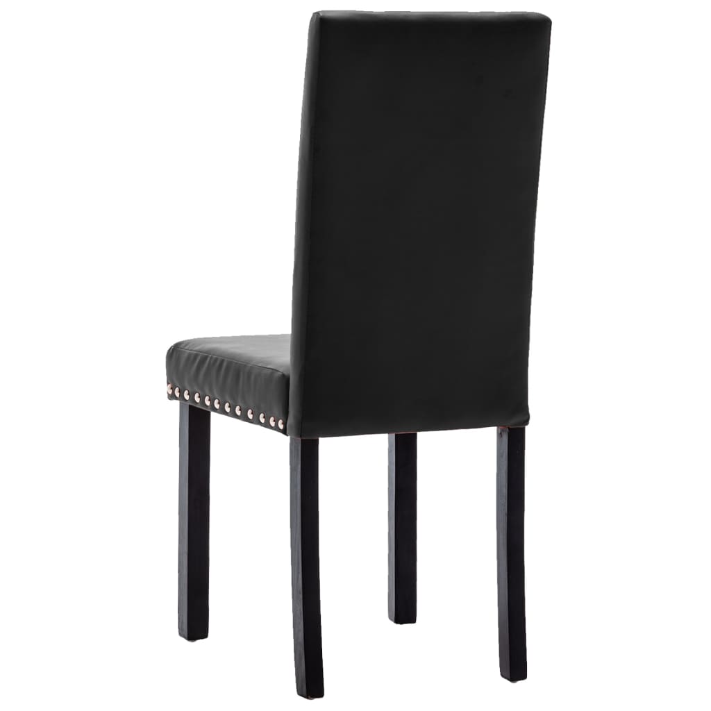 Esszimmerstühle 4 Stk. Schwarz PVC