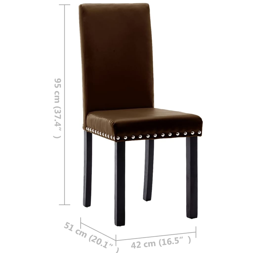 Esszimmerstühle 4 Stk. Braun PVC