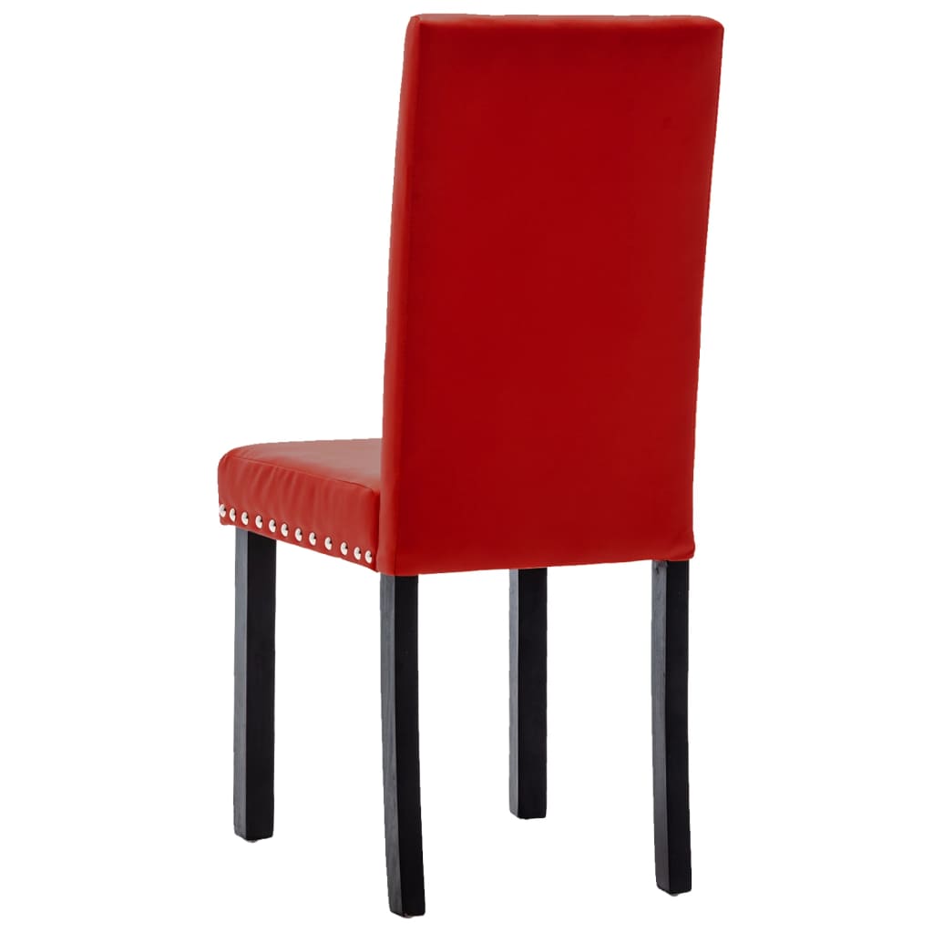 Esszimmerstühle 2 Stk. Weinrot PVC