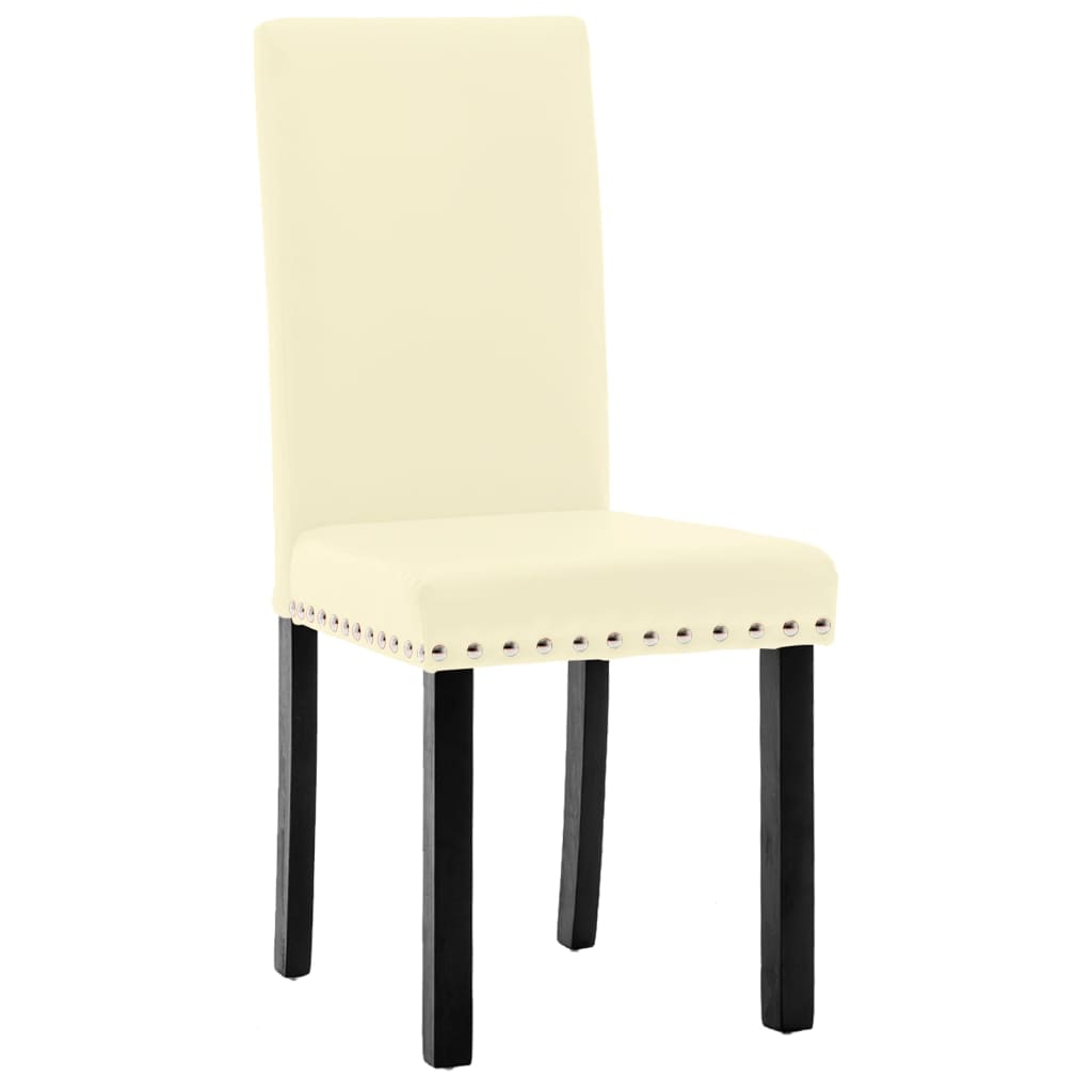 Esszimmerstühle 4 Stk. Creme PVC