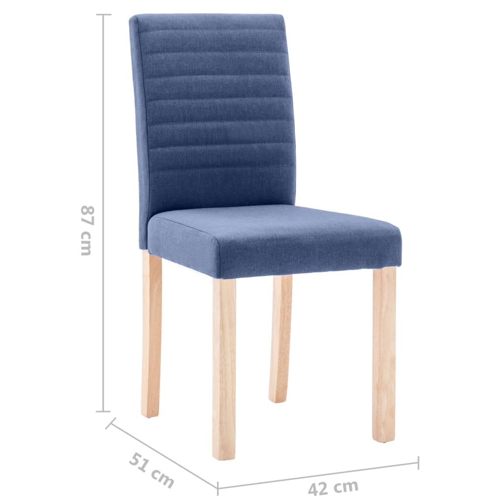 Esszimmerstühle 4 Stk. Blau Stoff