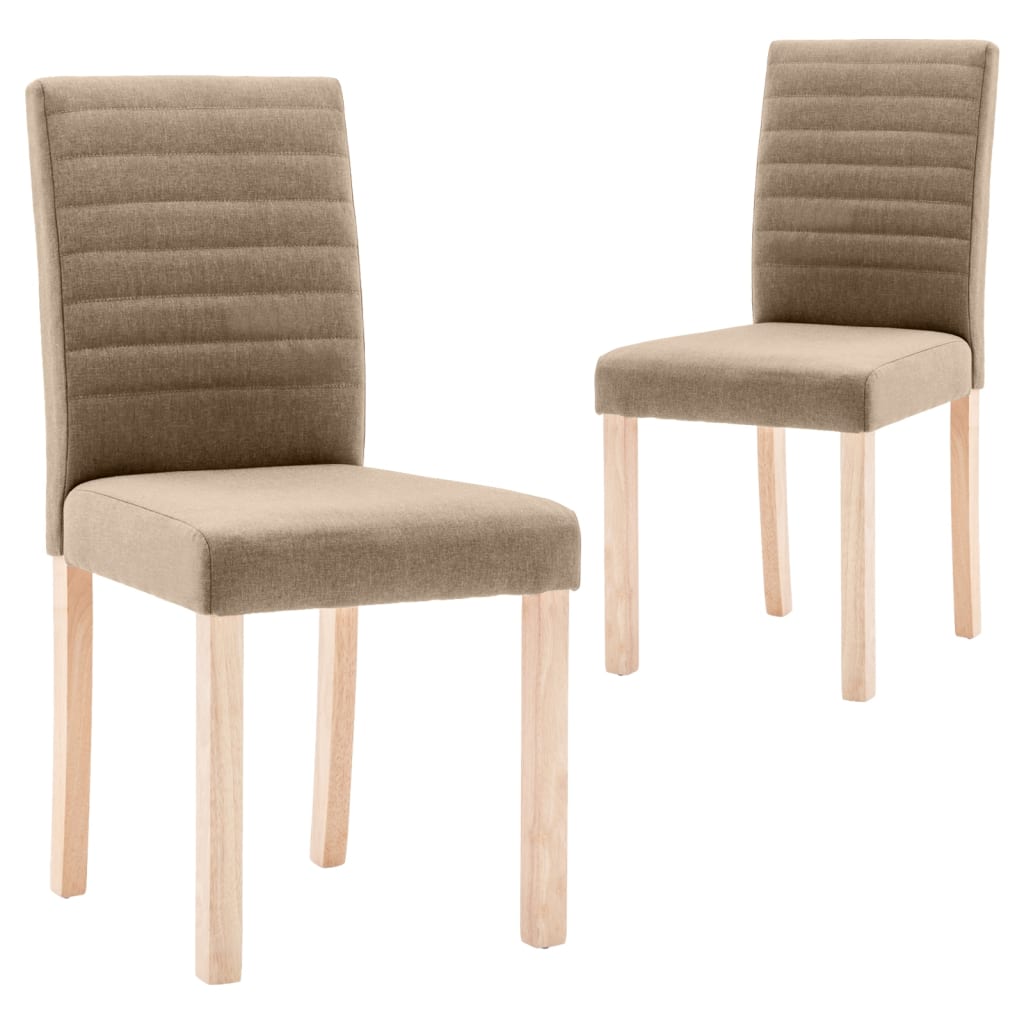 Esszimmerstühle 2 Stk. Taupe Stoff