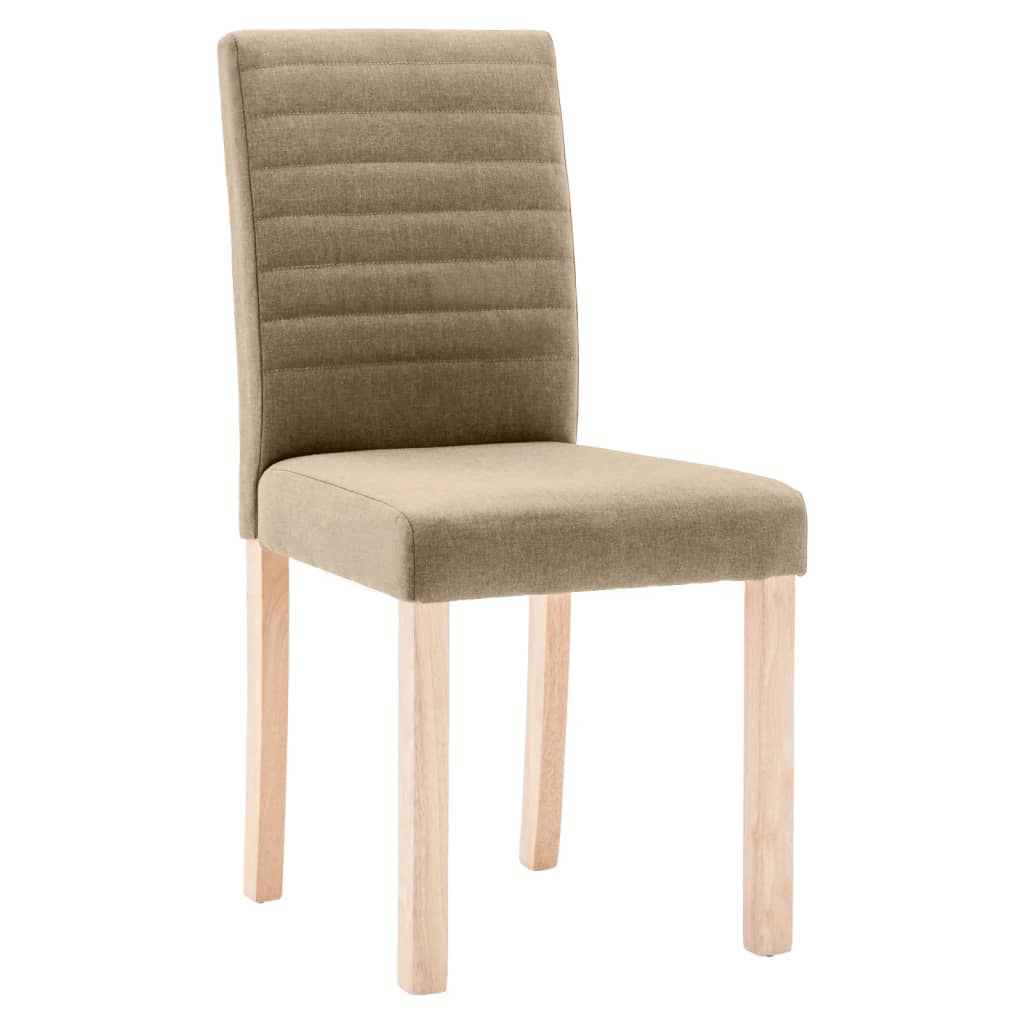 Esszimmerstühle 2 Stk. Taupe Stoff