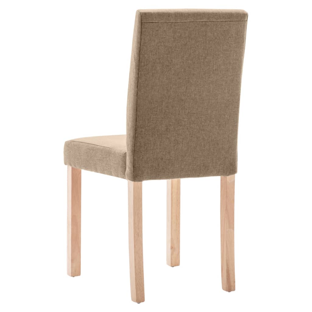 Esszimmerstühle 2 Stk. Taupe Stoff