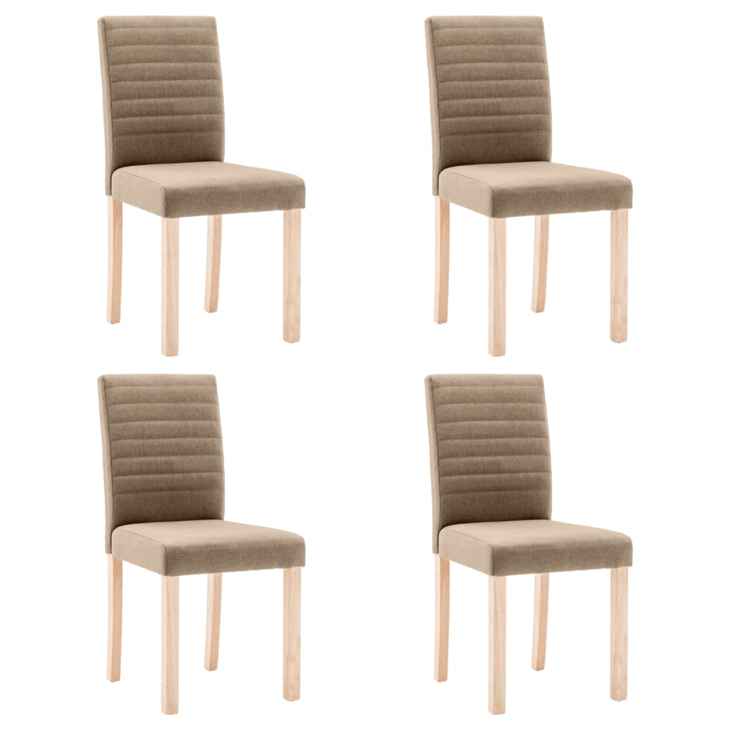 Esszimmerstühle 4 Stück Taupe Stoff