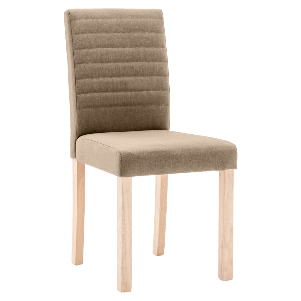 Esszimmerstühle 4 Stück Taupe Stoff