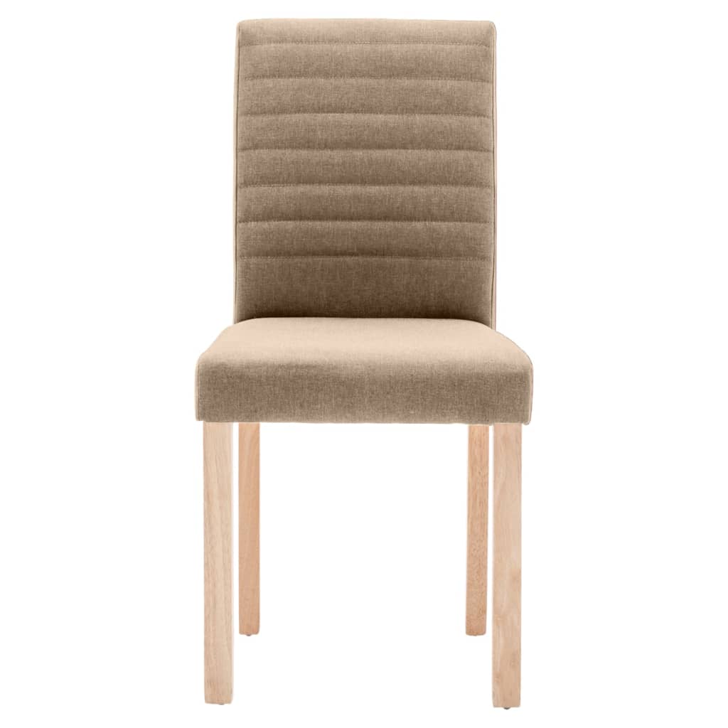 Esszimmerstühle 4 Stück Taupe Stoff