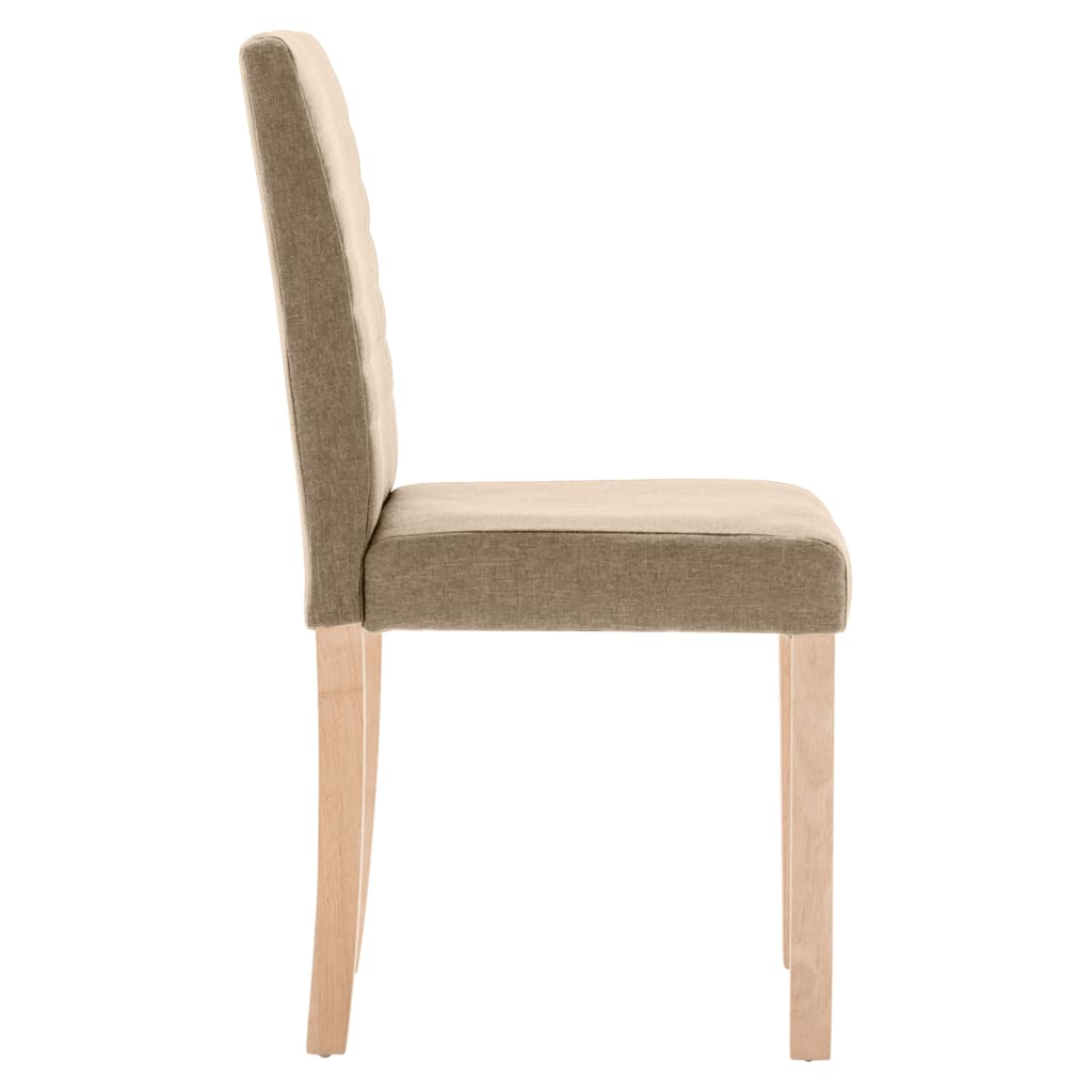 Esszimmerstühle 4 Stück Taupe Stoff