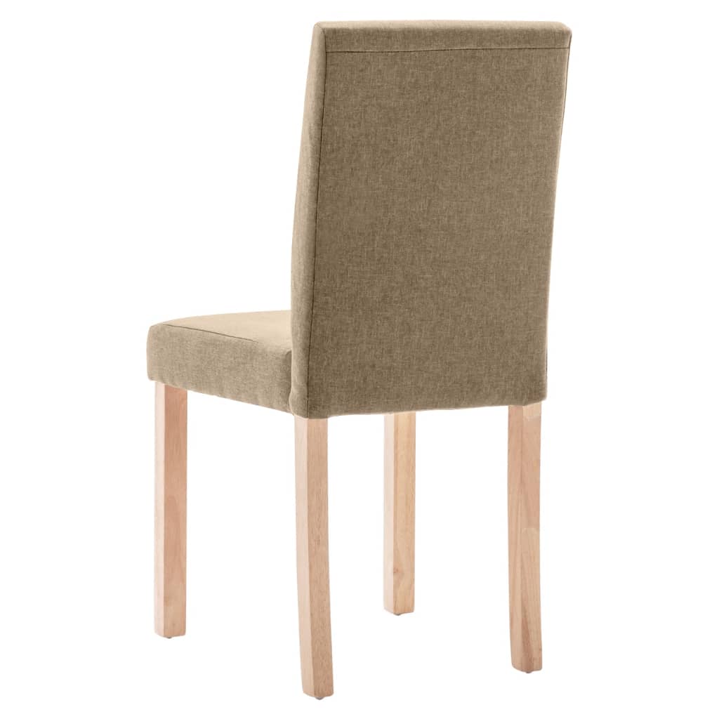 Esszimmerstühle 4 Stück Taupe Stoff