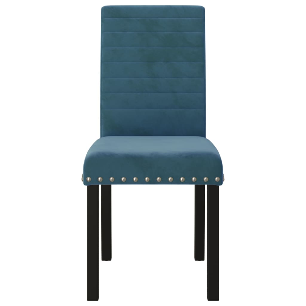 Esszimmerstühle 4 Stk. Blau Samt