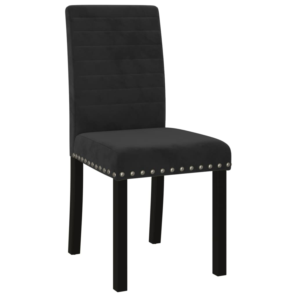 Esszimmerstühle 4 Stk. Schwarz Samt