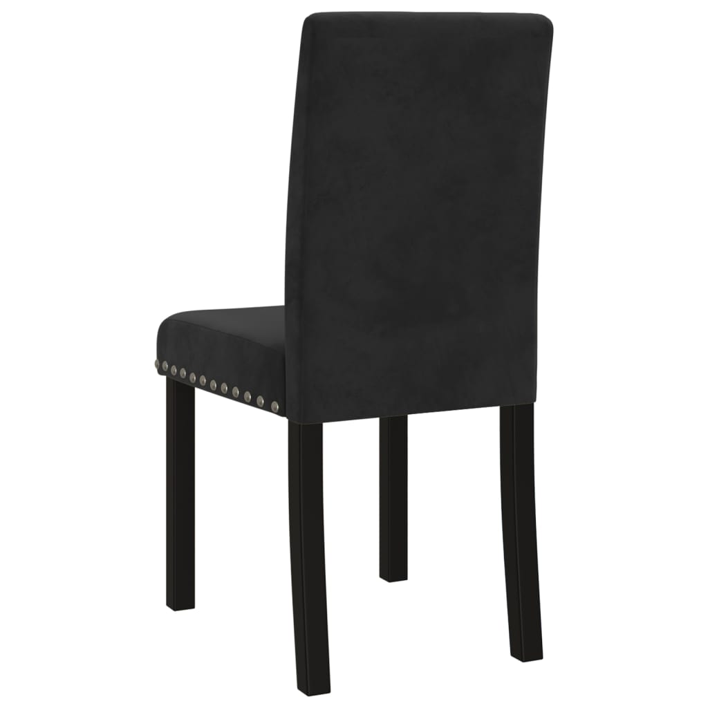 Esszimmerstühle 4 Stk. Schwarz Samt