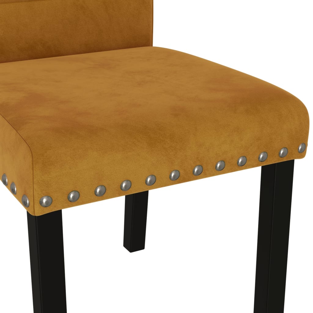 Esszimmerstühle 4 Stk. Braun Samt
