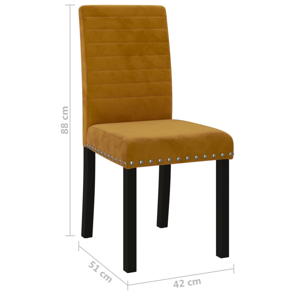 Esszimmerstühle 4 Stk. Braun Samt