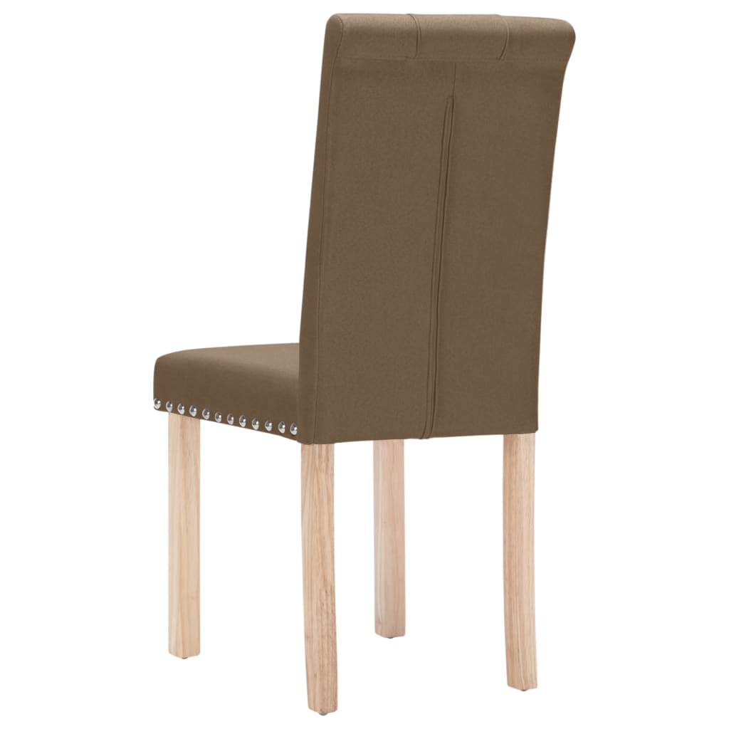 Esszimmerstühle 4 Stk. Braun Stoff