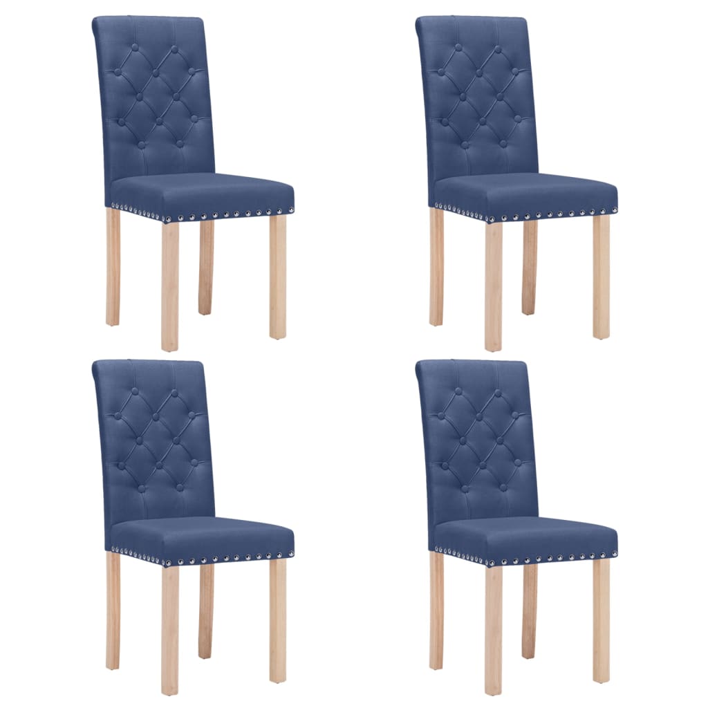 Esszimmerstühle 4 Stk. Blau Stoff